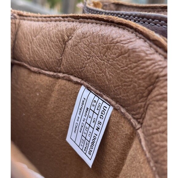 UGG Seldon Women's 6.5 Brown Leather Tall Riding Boots 1006038 - Picture 8 of 16